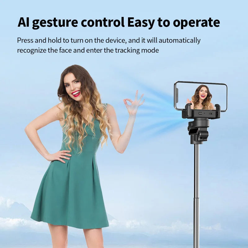 MEUYAG AI Face Tracking Gimbal Stabilizer with Bluetooth Shutter