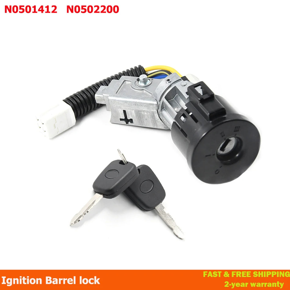 Conjunto de Fechadura de Ignição com 2 Chaves para Citroen C1 Peugeot 107 Toyota Aygo