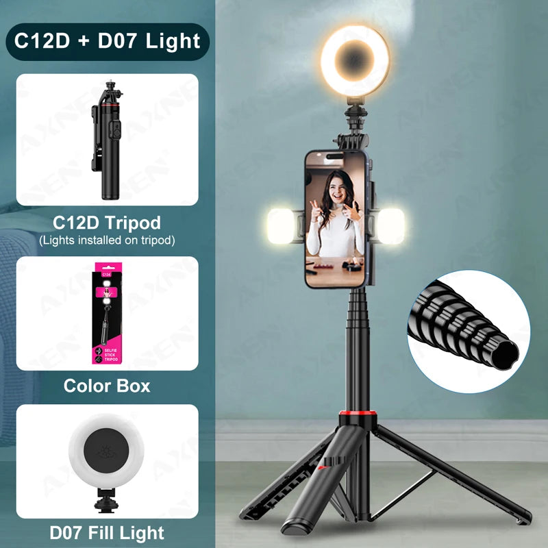C12D/C13D Tripod &ndash; Versatile Selfie Stick and Action Camera Stand C12D add D07 / CHINA / iPhone Lightning MIC