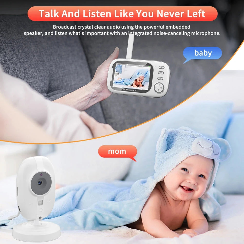 Cdycam 3.5 Inch Wireless Video Baby Monitor with Night Vision &amp; Two-Way Audio