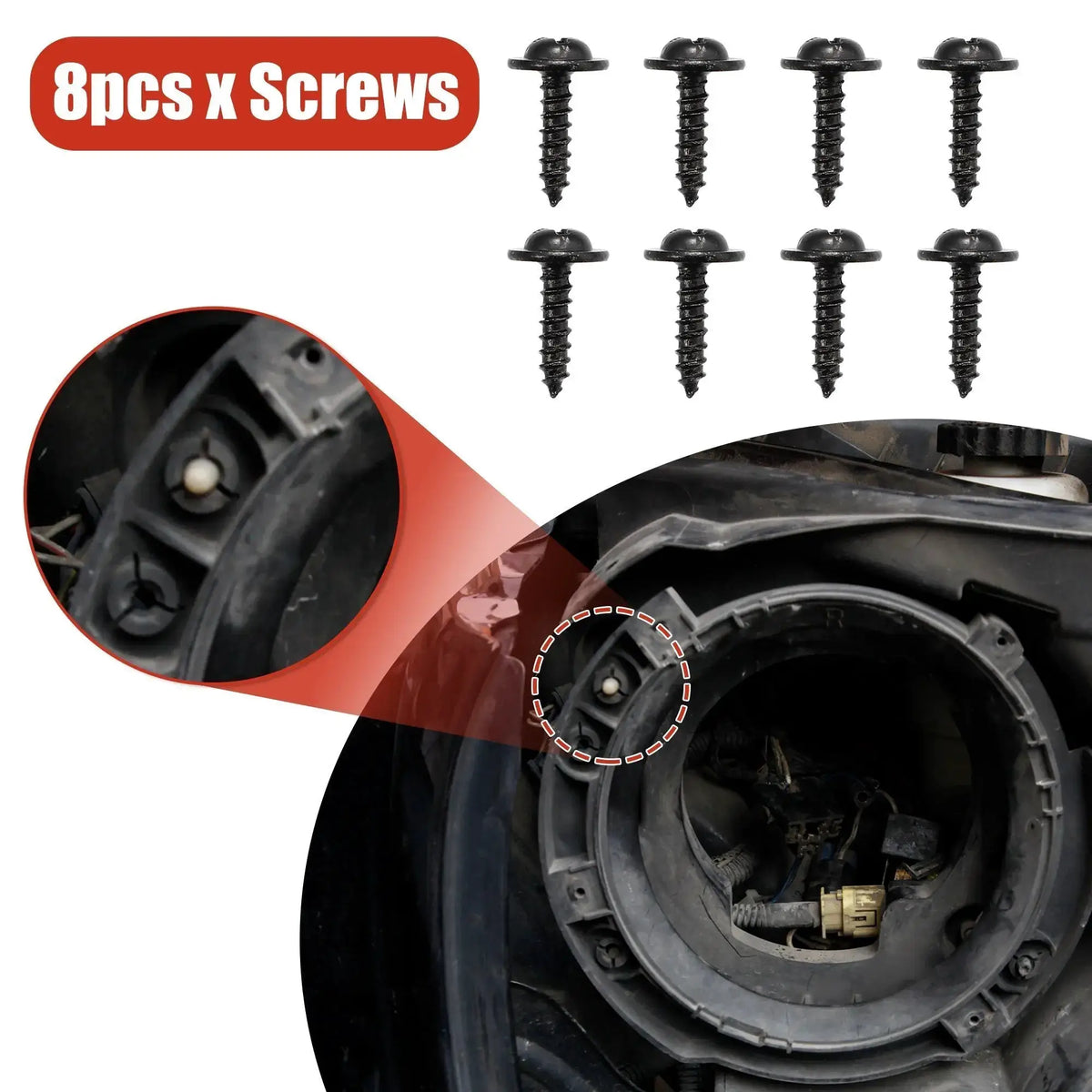 7 Inch Round Headlight Mounting Ring Retaining Bracket With Headlight Metal Rings For Jeep Wrangler JK 07-17 For LED Headlights by InterCyprus Trading Ltd