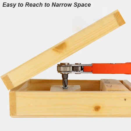 Mini Ratchet Wrench Screwdriver 1/4 Hex - Quick Release Socket Handle for Car Repair