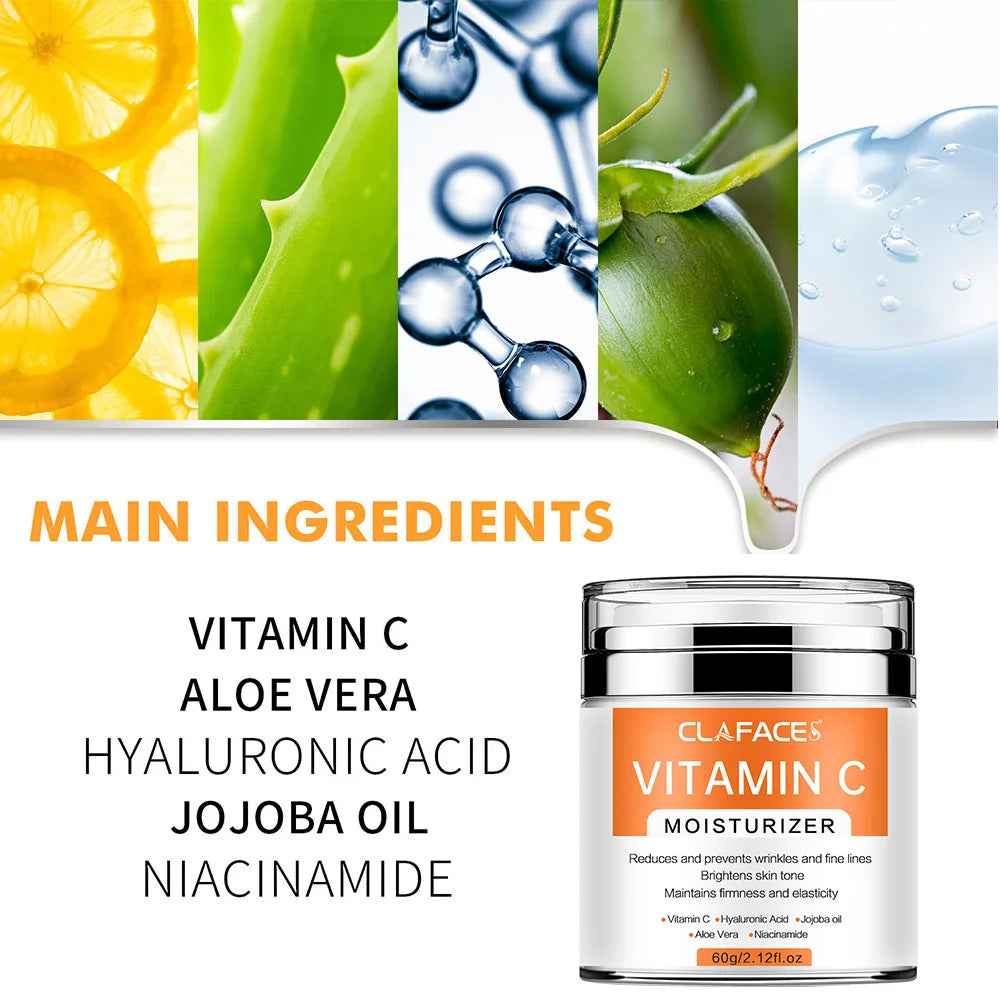 CLAFACES Retinol Anti-Aging Face Cream with Hyaluronic Acid &amp; Vitamin C