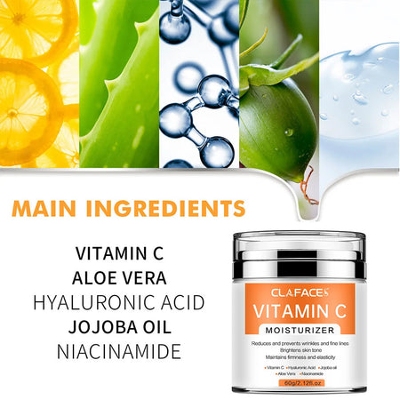 CLAFACES Retinol Anti-Aging Face Cream with Hyaluronic Acid &amp; Vitamin C