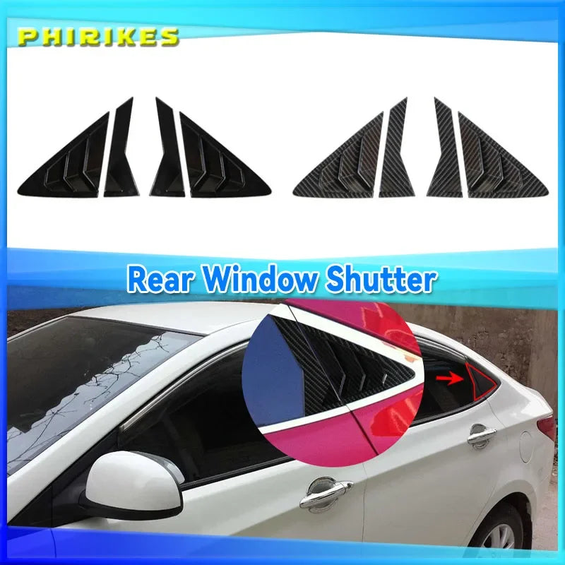 Καλύμματα Σκίασης Πίσω Λεβιέ Hyundai Verna από ABS Carbon Fiber