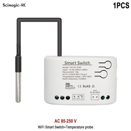 Smart Temp Humidity Wifi Switch 10A &ndash; Alexa And Google Home Temperature Switch 1