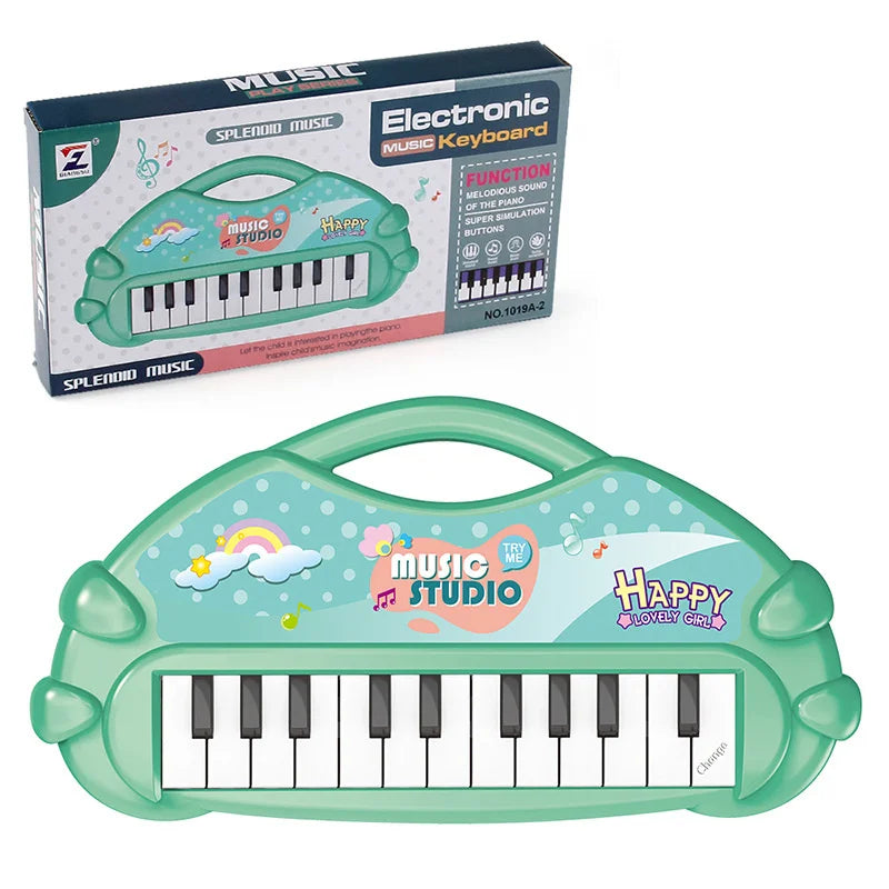 13-Key Children's Electronic Keyboard Toy - Educational Music Instrument for Early Development Gifts Green A