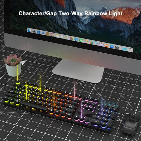 UnyFunn Wired 104 Keys Gaming Keyboard - Color Backlit
