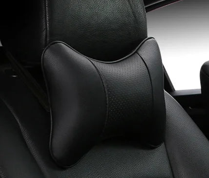 Car Headrest Cushion 3D Memory Foam Pillow - Neck Relief S black