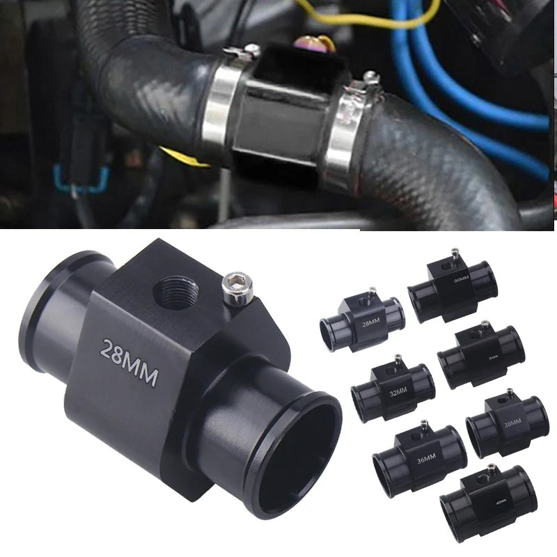 Adaptér pre automobilový teplomer na hadicu chladiacej kvapaliny 28-40mm, hliník