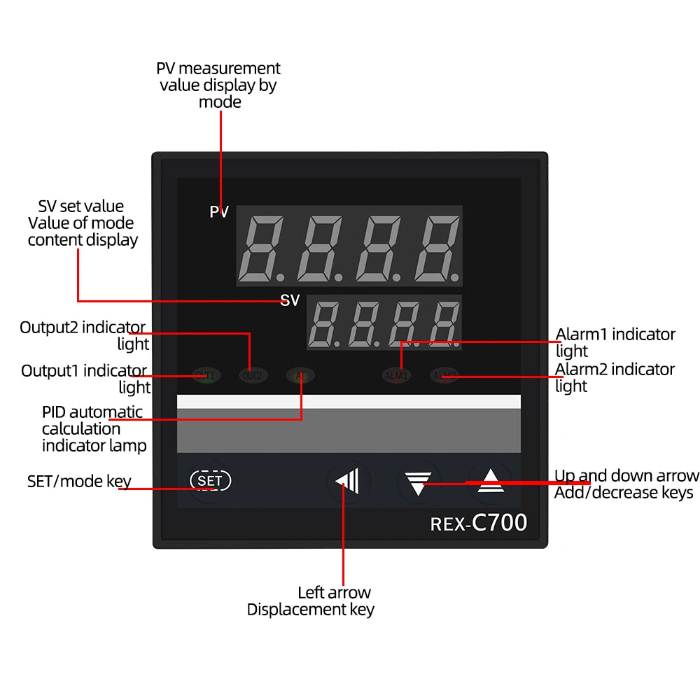 REX-C100/C700 &ndash; Digital PID Temperature Controller Pro