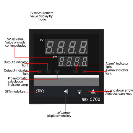 REX-C100/C700 &ndash; Digital PID Temperature Controller Pro