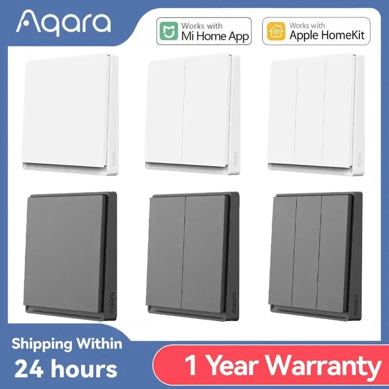 Aqara E1 ZigBee Smart Switch without Neutral Wire for Mi Home and HomeKit by InterCyprus Trading Ltd
