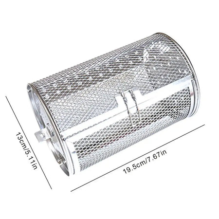 Ossayi Stainless Steel Rotating Grill Cage &ndash; Easily Cleaned and Heat Resistant 13x19.5cm / CHINA