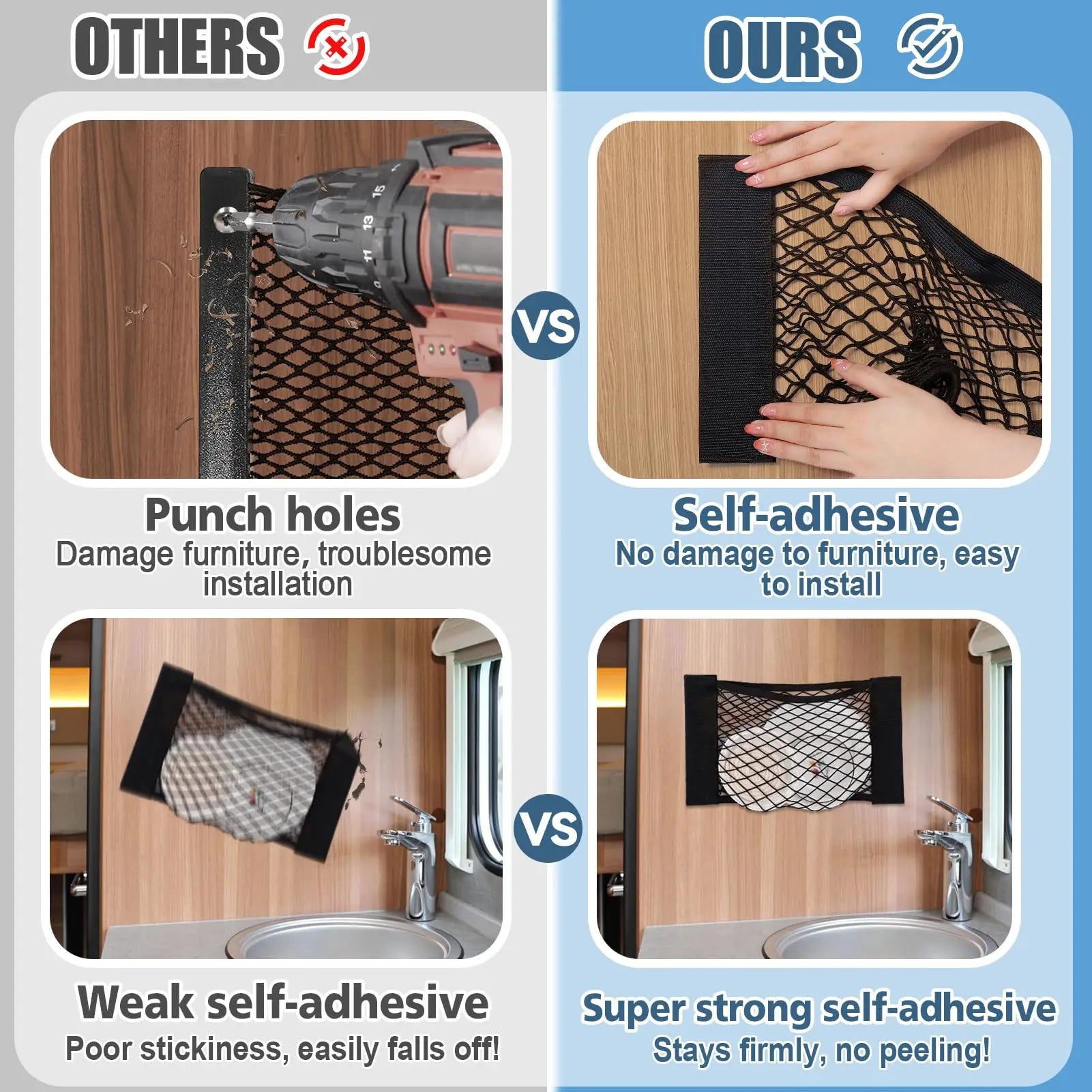 Car Trunk Net &ndash; Universal Mesh Organizer For Car Storage