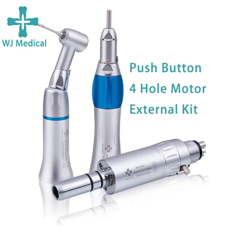 Dental Slow Low Speed External Handpiece Air Motor &ndash; Quiet 4 Hole PB Kit