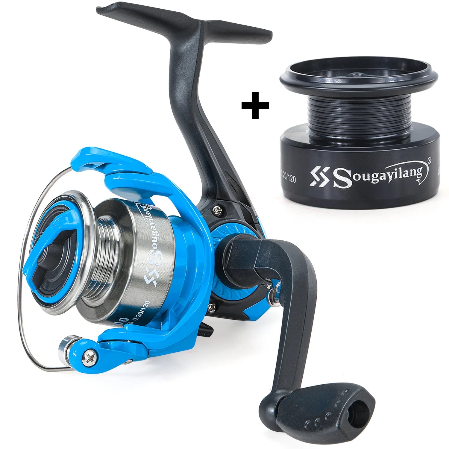 Sougayilang 4-Color Spinning Reels - Lightweight &amp; Durable for Freshwater and Saltwater Blue