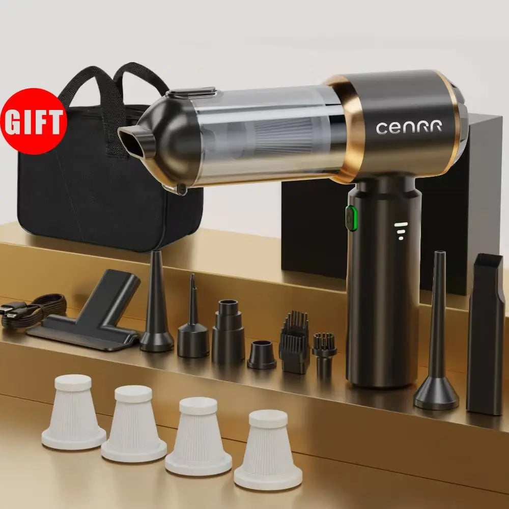 CENRR 998000PA Mini Car Vacuum Cleaner &ndash; Cordless Cleaning MAX Black 4hepa Y