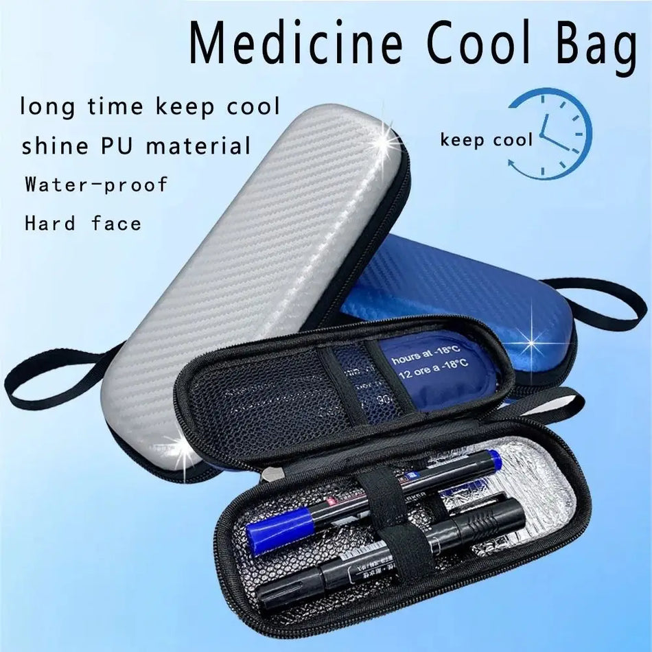 Simple PU Insulin Cooling Bag - Waterproof Thermal Insulated