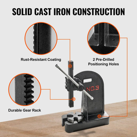 Arbor Press 0.5/1/3Ton &ndash; Heavy-Duty Cast Iron