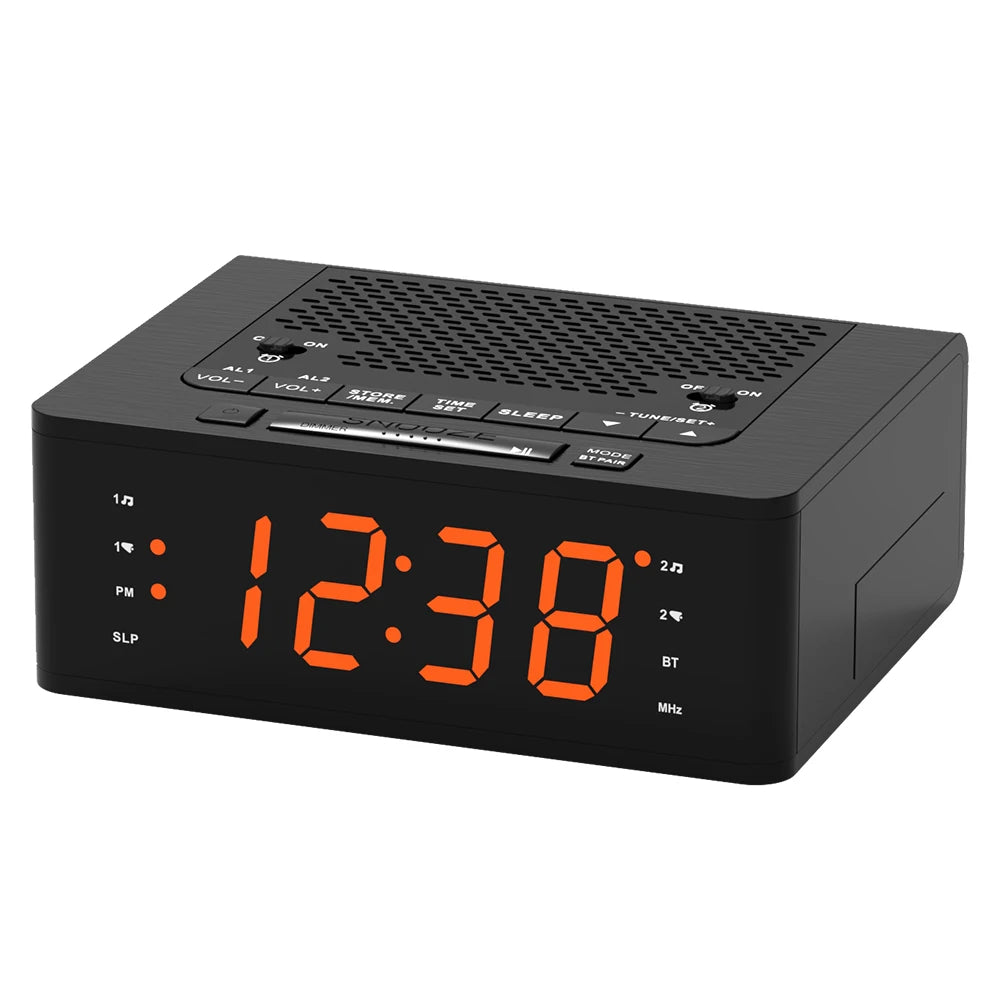 iTOMA Alarm Clock &ndash; Dual Alarm with FM Radio and LED Display 515U