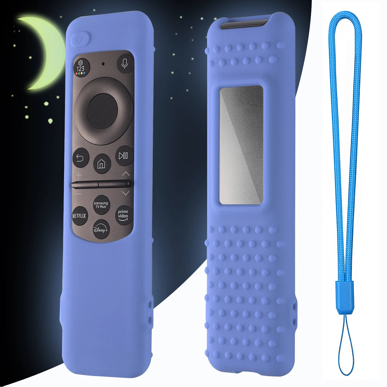 Samsung BN59-01432 Remote Control Silicone Case - Anti Drop Luminous Blue