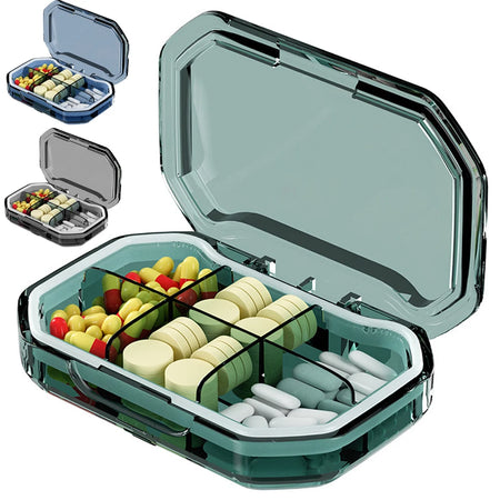 Compartment Small Pill Box &ndash; Compact and Moisture Proof Travel Organizer