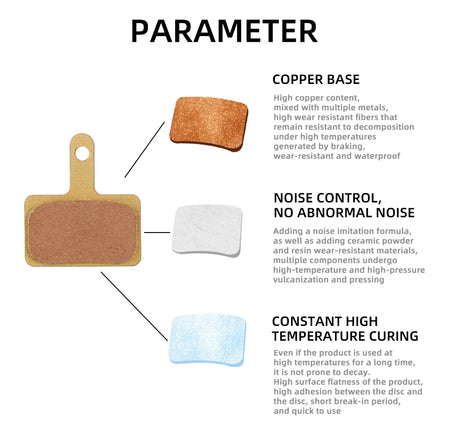 Copper Base Bike Brake Pads &ndash; Broad Disc Brake Compatibility