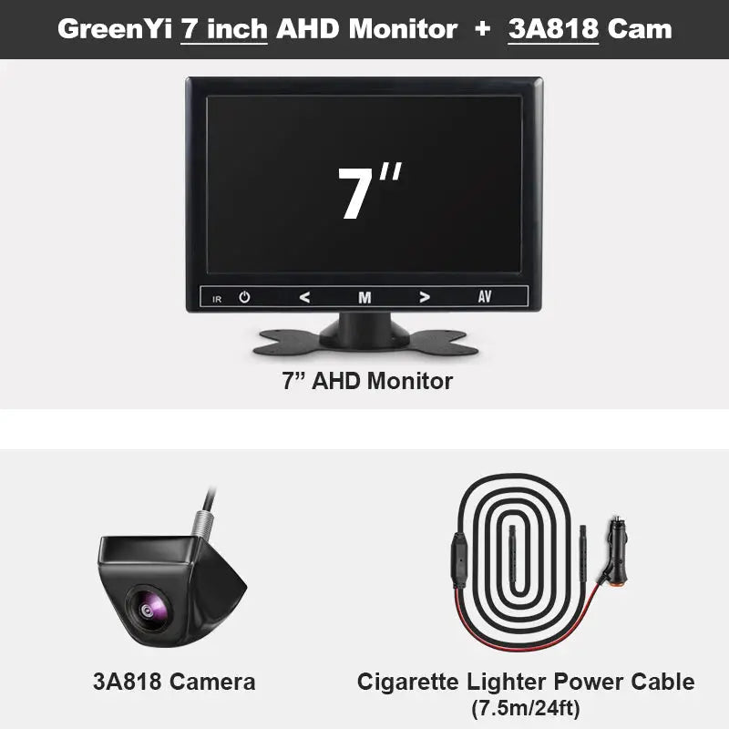 1080P AHD IPS Car Rear View Camera With Night Vision And 170 Degree Wide Angle Reverse System 4.3 5 7 Inch by InterCyprus Trading Ltd