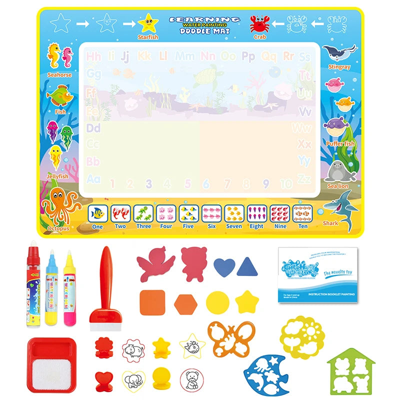 Kids Magic Water Drawing Mat &ndash; Eco-Friendly Educational Fun 100x70cm