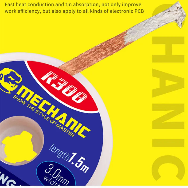 MECHANIC R300 Solder Wick &ndash; Powerful Low Residue Desoldering Tape
