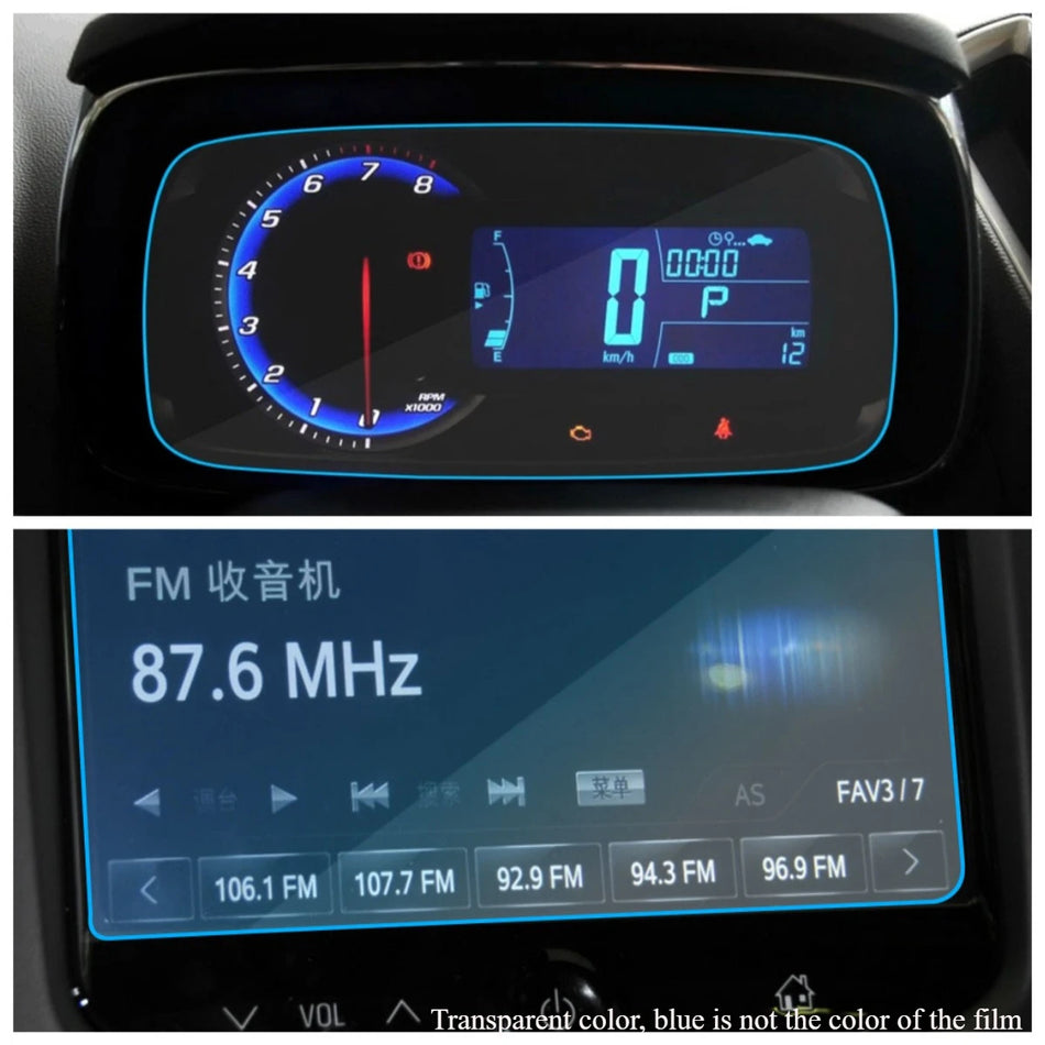 Protezione per schermo GPS del cruscotto Chevrolet Trax 2014-2019 Copertura in PVC Anti Graffio