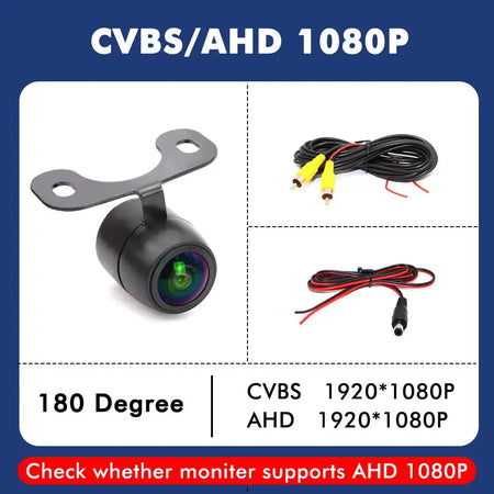 SMARTOUR AHD 1080P Car Front Rear View Back Up Camera 180° Fisheye Lens Full HD Night Vision Vehicle Reverse Camera Universal by InterCyprus Trading Ltd