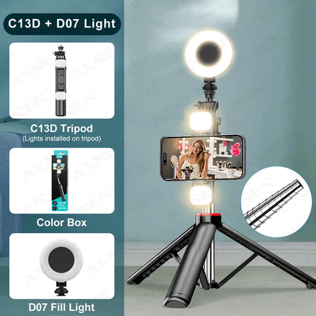 C12D/C13D Tripod &ndash; Versatile Selfie Stick and Action Camera Stand C13D add D07 / CHINA / add Type C phone MIC