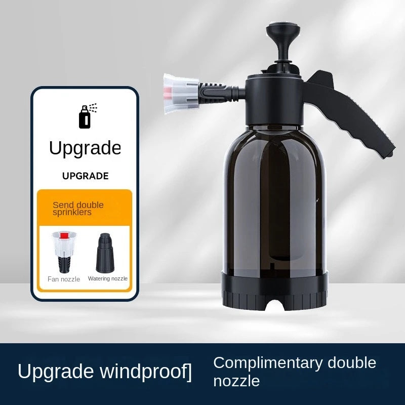 2L NoEnName Hand Pump Foam Sprayer with Three Nozzles for Car Wash and Window Cleaning black