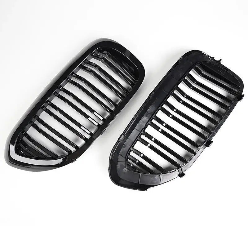 Car Front Bumper Double Slat Kidney Grill Glossy Black ABS Carbon Grille For BMW 5 Series G30 G31 520i 530i 540i M5 2017-2020 by InterCyprus Trading Ltd