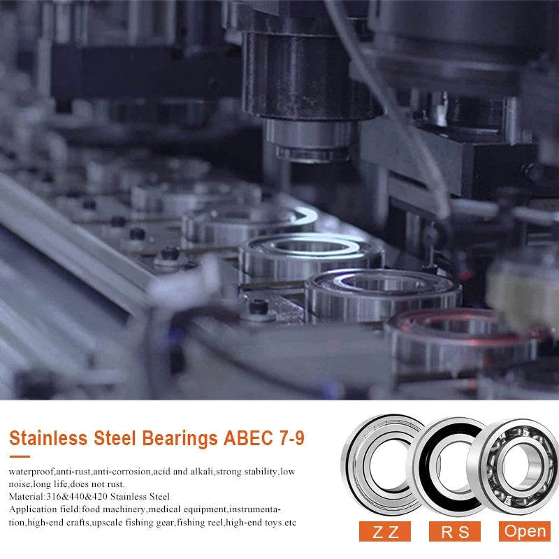 10pcs ABEC-7 Stainless Steel Bearings for Fishing Reels