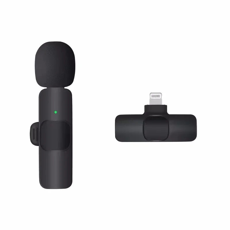 Basix 2.4G Wireless Lavalier Microphone for iPhone &amp; Android - Portable Mini Mic for Live Broadcast &amp; Gaming Lightning 1drag1-K1