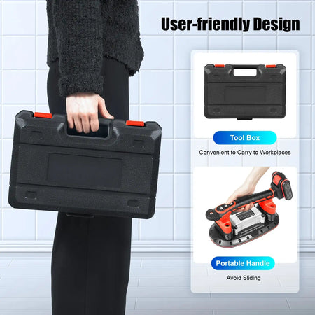 Tile Vibration Tool With Vacuum Cup 21V &ndash; Durable Design