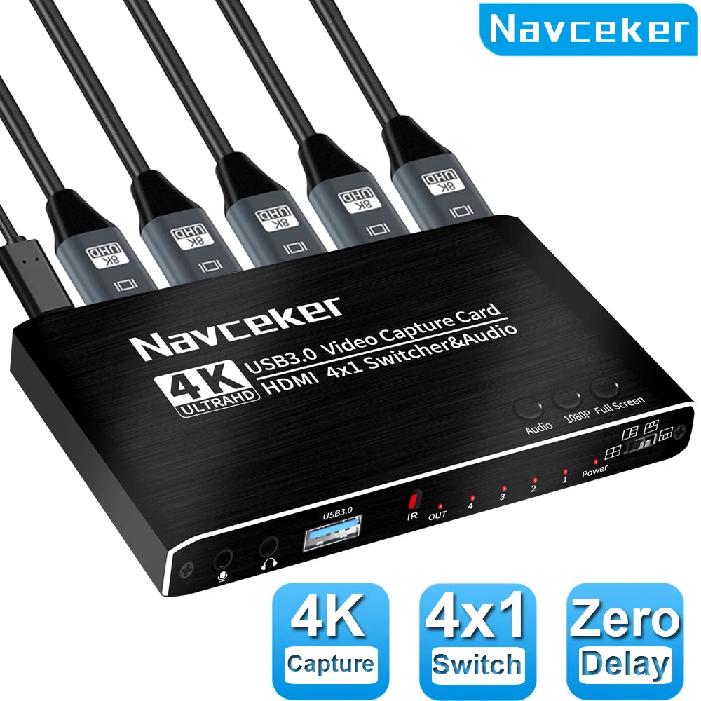 Navceker 4K USB 3.0 Capture Card - 4K Capture And Streaming ZY-AC7 / Video Capture