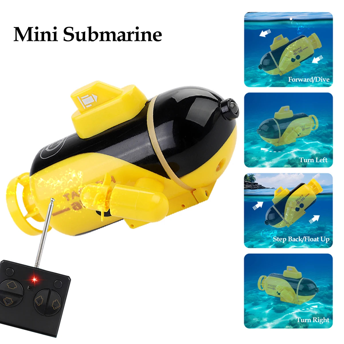 NEUSNEY Mini RC Nuclear Submarine Toy with Remote Control