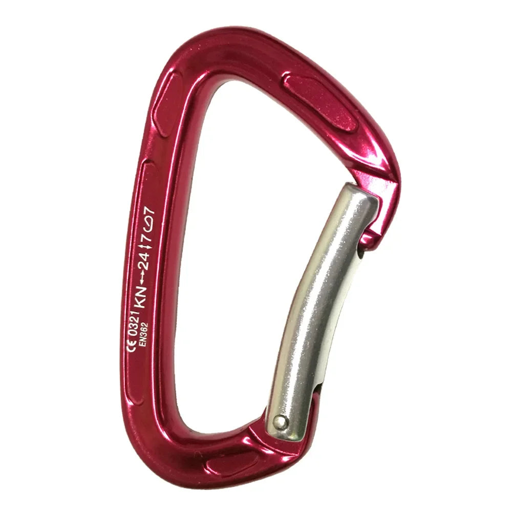 24KN Bent Gate Climbing Carabiner &ndash; Ultra Strong Locking 1PC