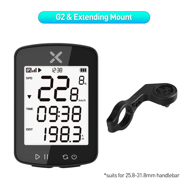 XOSS G2 GPS Bike Computer &ndash; IPX7 Waterproof Design G2 n Mount