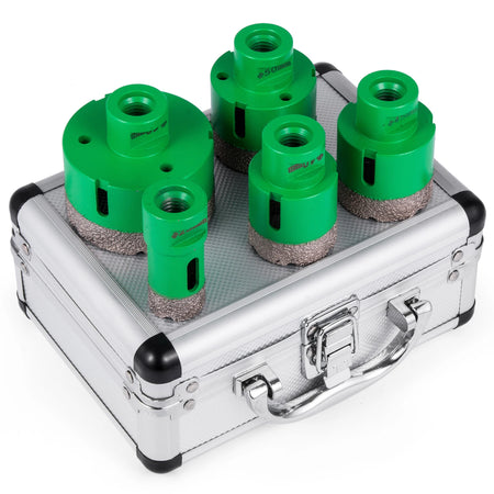 SucceBuy Diamond Hole Saw Set &ndash; Heavy Duty M14 Thread Arbor 25 40 45 50 68mm / france