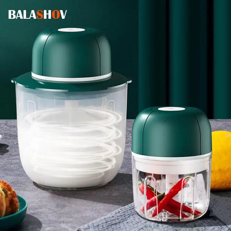 2 In 1 Portable USB Rechargeable Egg Beater Garlic Masher