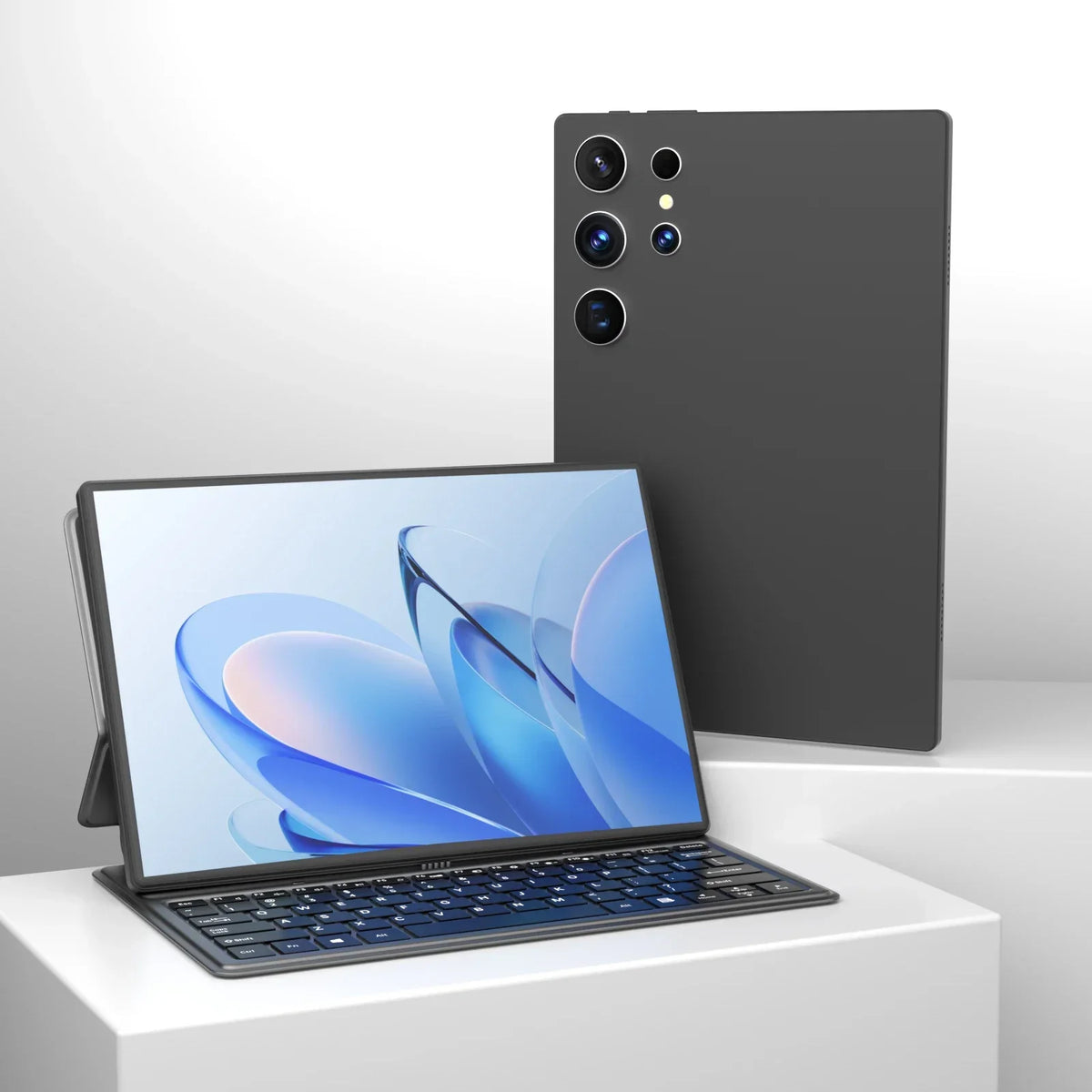 New S25 Pro Tablet 10.1 Inch &ndash; Snapdragon 8 Gen2 with 16GB RAM and 1TB Storage 12GB 256GB / Black and keyboard