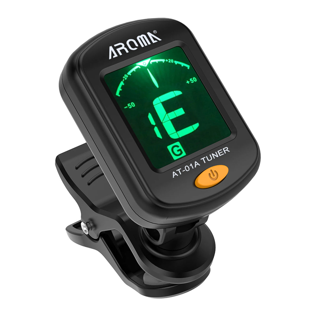 AROMA AT01A Rotatable Clip On Tuner &ndash; One Button Operation 1pcs