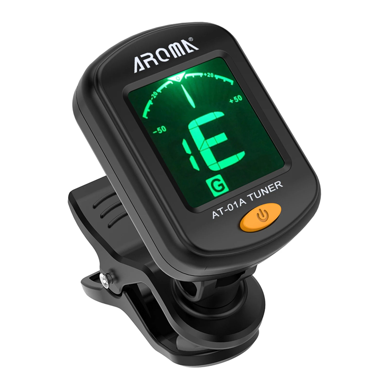 AROMA AT01A Rotatable Clip On Tuner &ndash; One Button Operation 1pcs