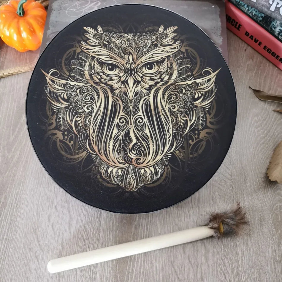 10 Inch Shaman Drum with Sheepskin Drum Head and Drum Stick Sound Healing