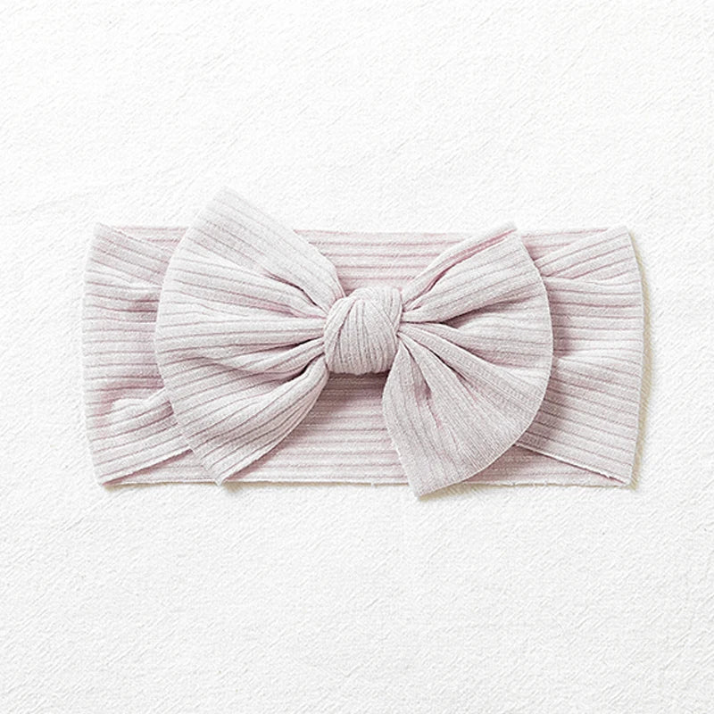 A&amp;A Knit Bow Baby Headbands - Soft Nylon Hair Accessories for Girls (21 Colours) 9674-33
